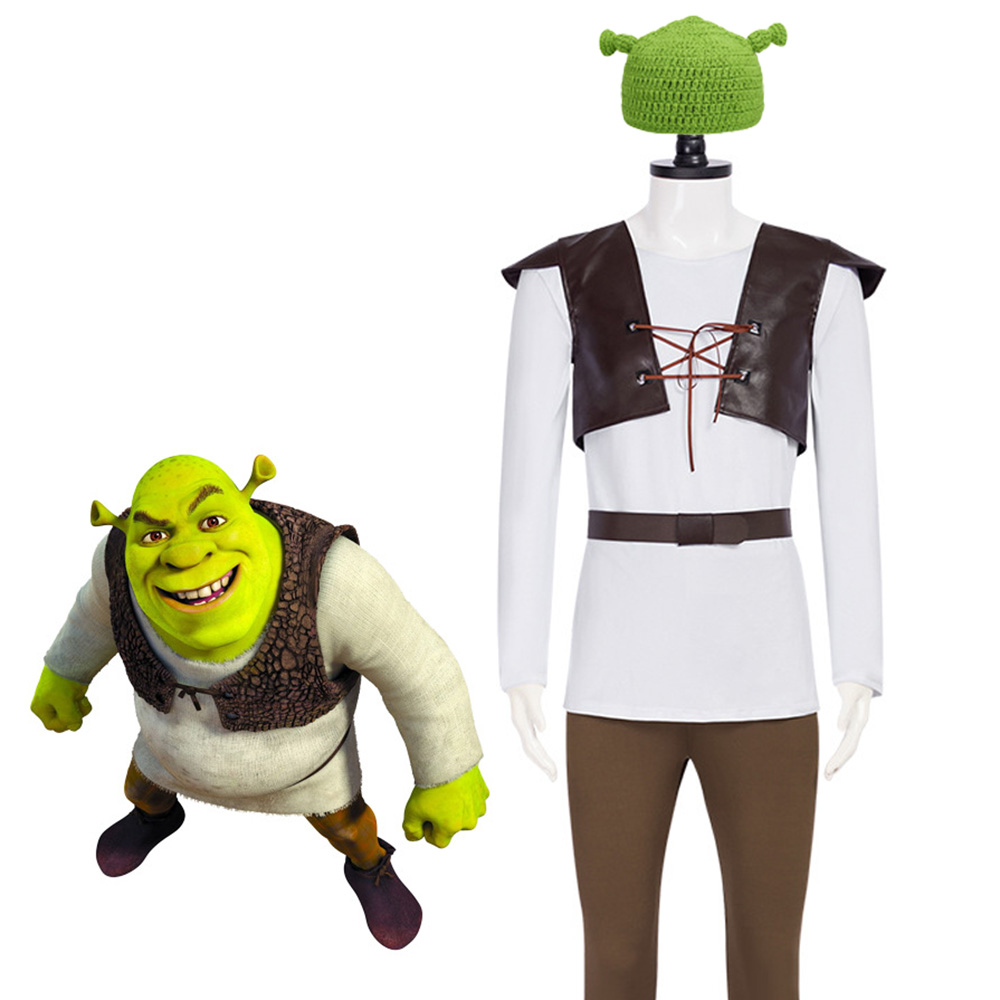 Leather Work Hat - Shrek Cosplay Costumes chapeau vert Shrek