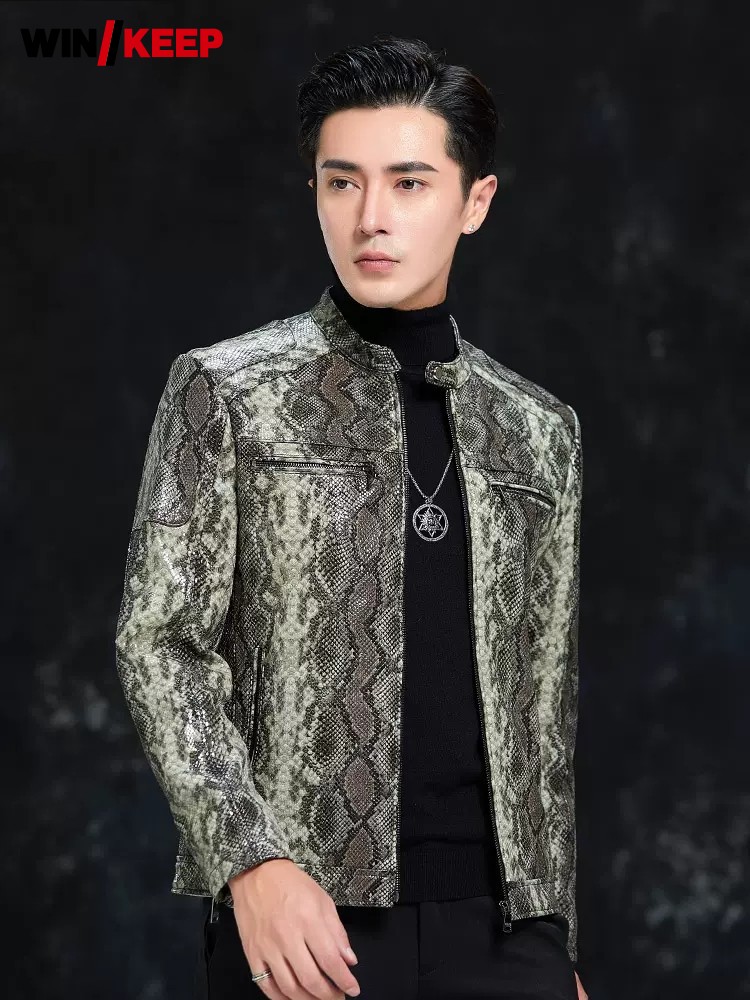 Leatherwork Free Patterns - Veste en cuir véritable pour homme,