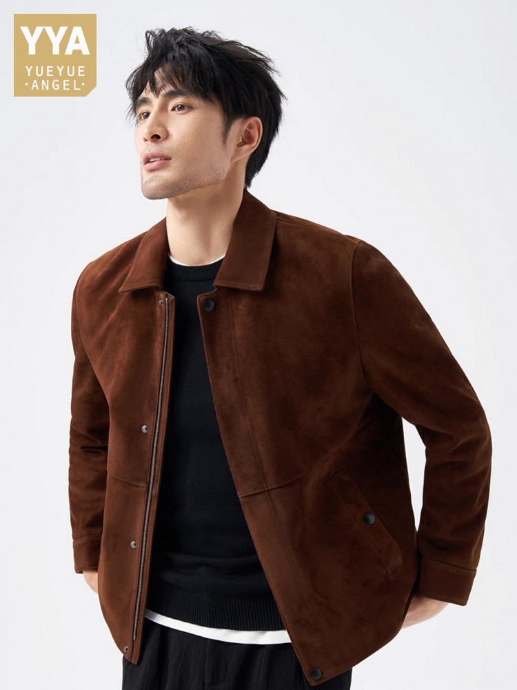 Leather Work For Kids - Veste en cuir suédé véritable naturel