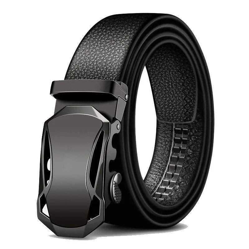 Leather Works Belt - Ceinture pour hommes à boucle automatique,