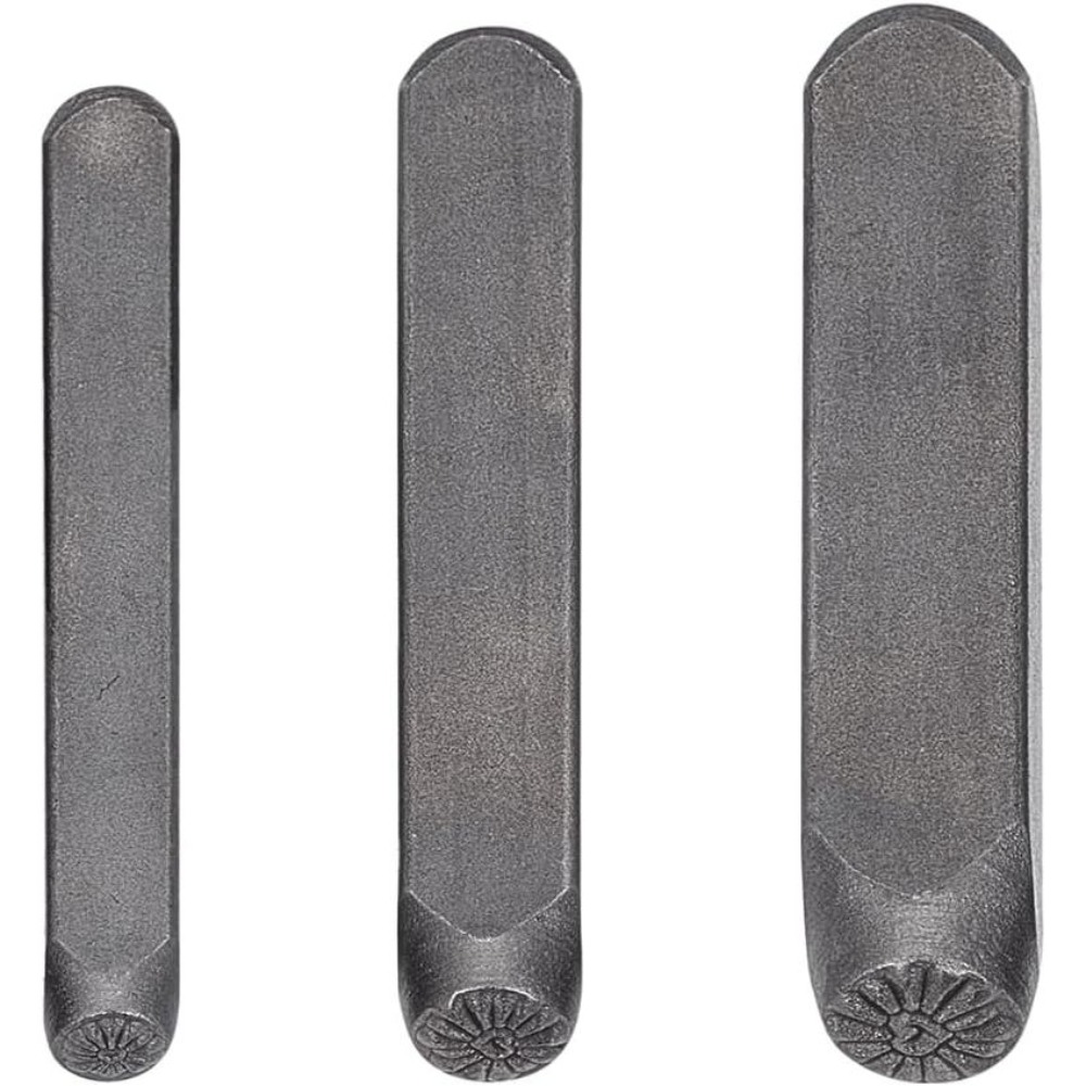 Leatherwork Art - Lot de 3 tampons métalliques en