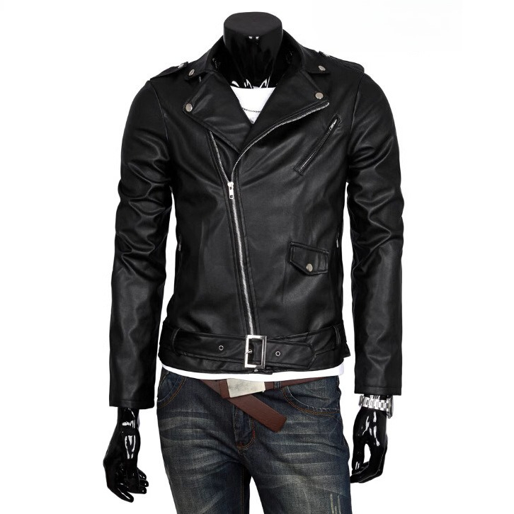 Leather Works Belt - Blouson Moto Homme Vintage en Similicuir