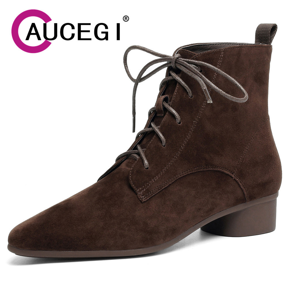 Leather Work For Kids - Aucegi Bottines Simples en Daim pour
