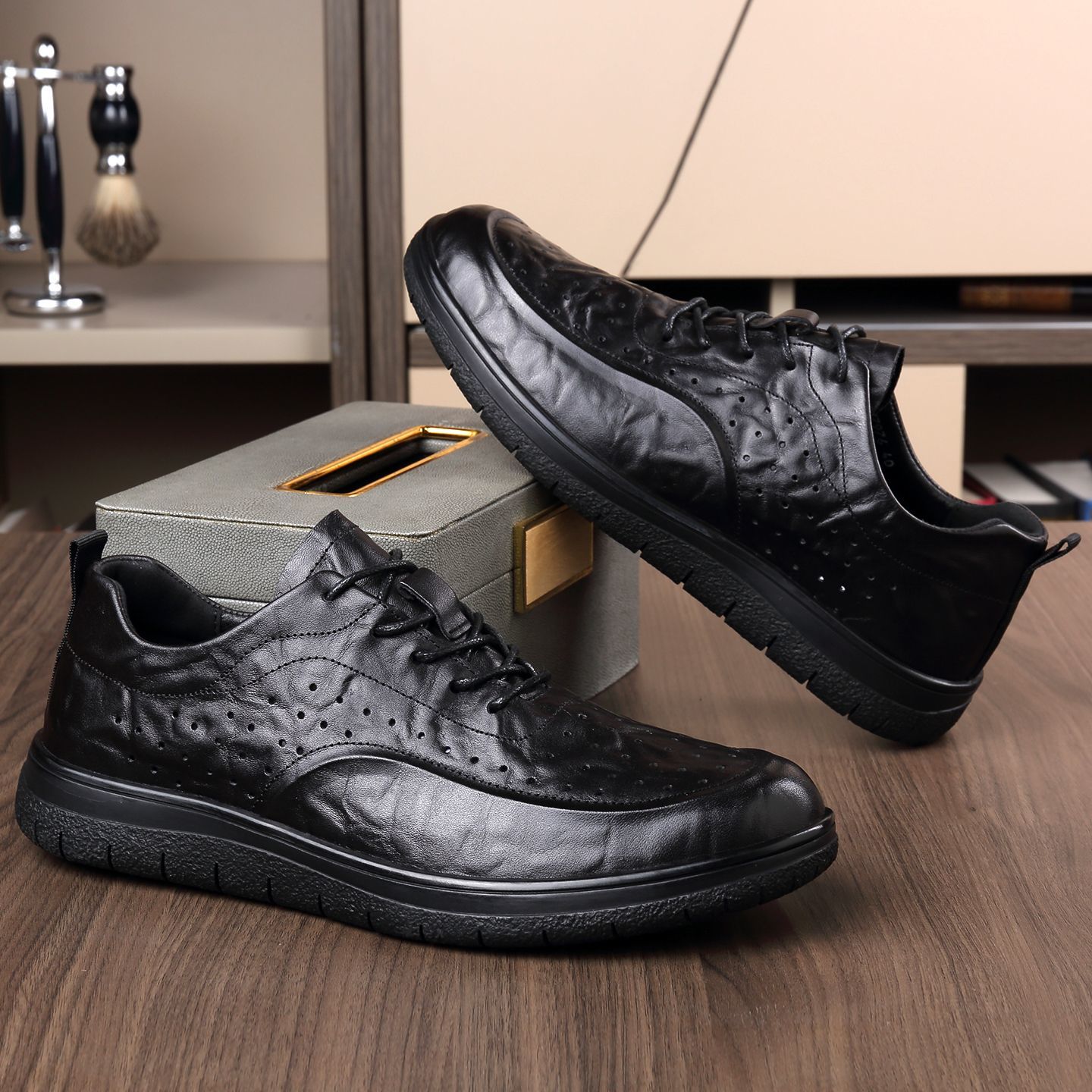 Chaussures décontractées en cu - Leather Work Outfit avis et prix