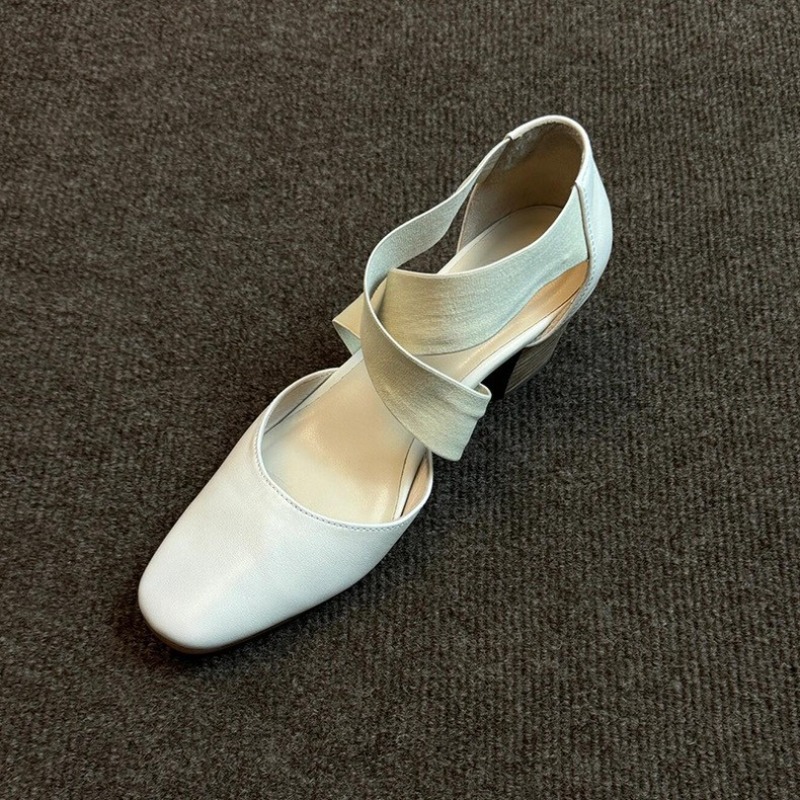 Sandales à talons carrés en cu - Leather Work Outfit avis et prix