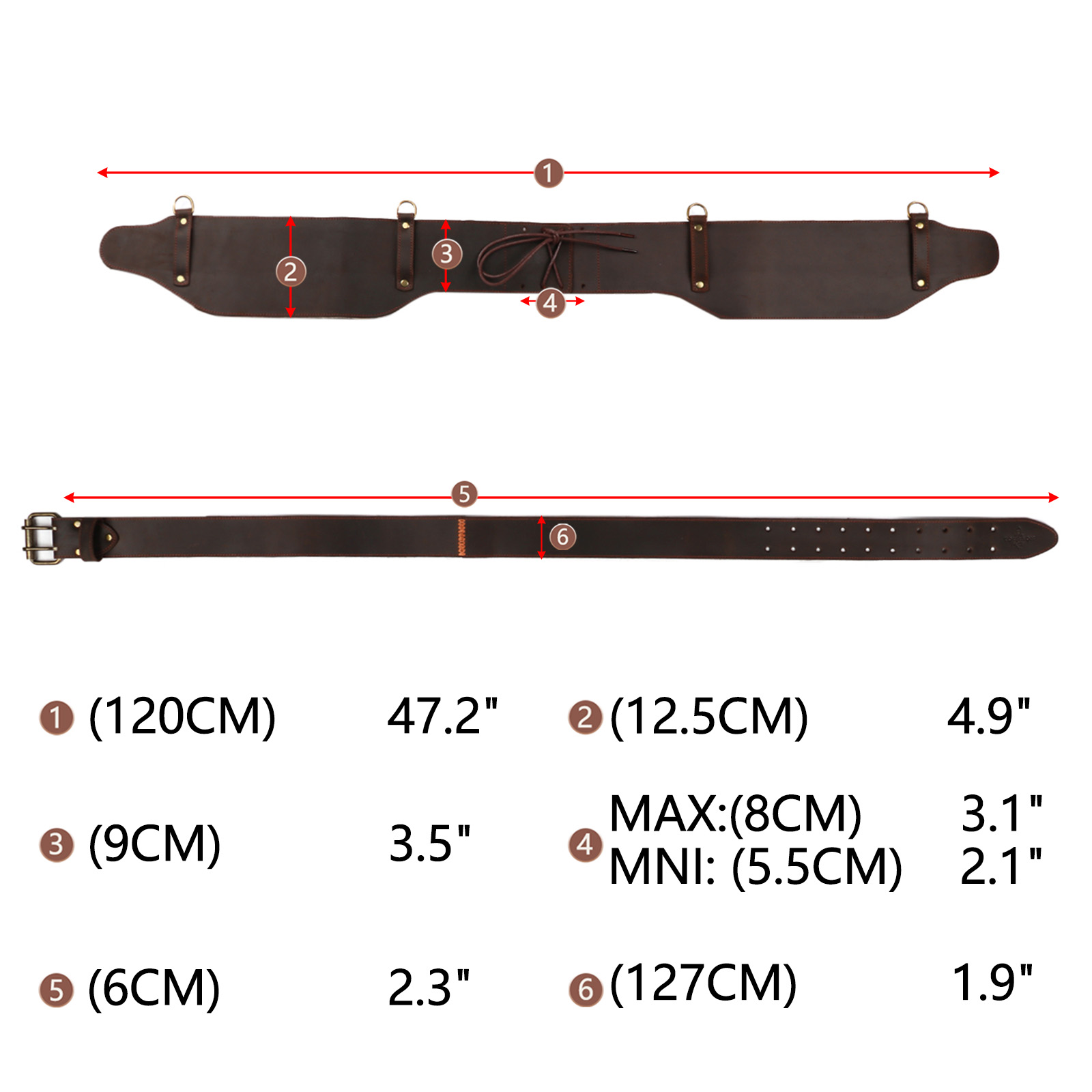 Tourbon-Ceinture de travail en - Leather Works Belt avis et prix
