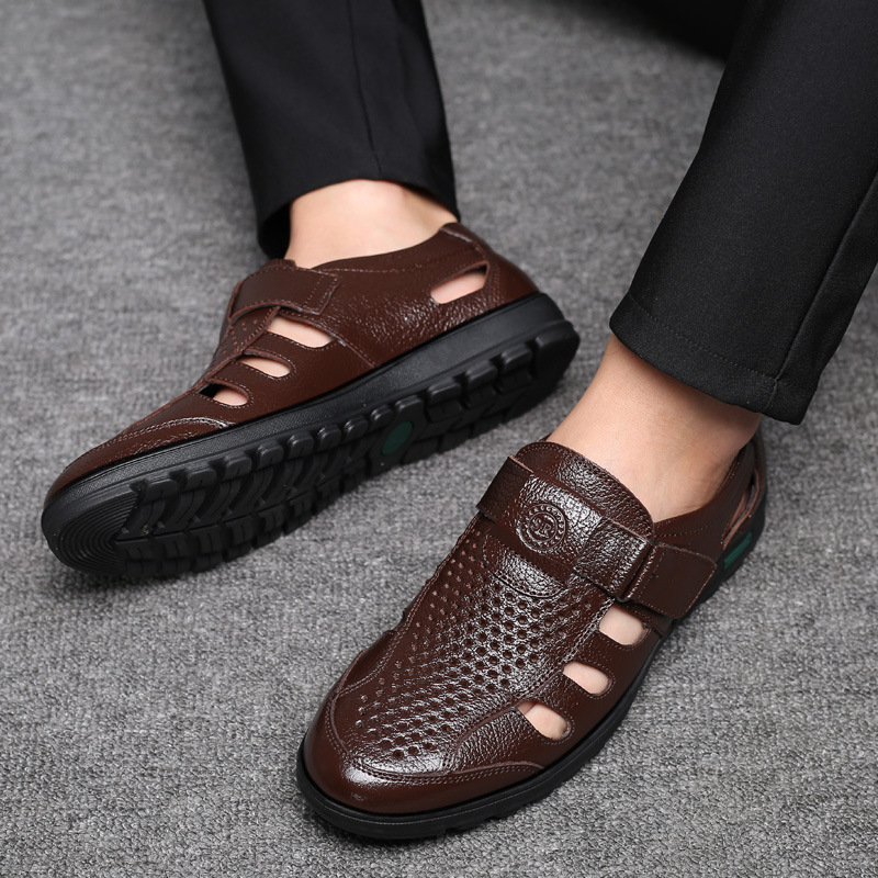 Sandales en cuir pour hommes é - Leather Work Outfit avis et prix