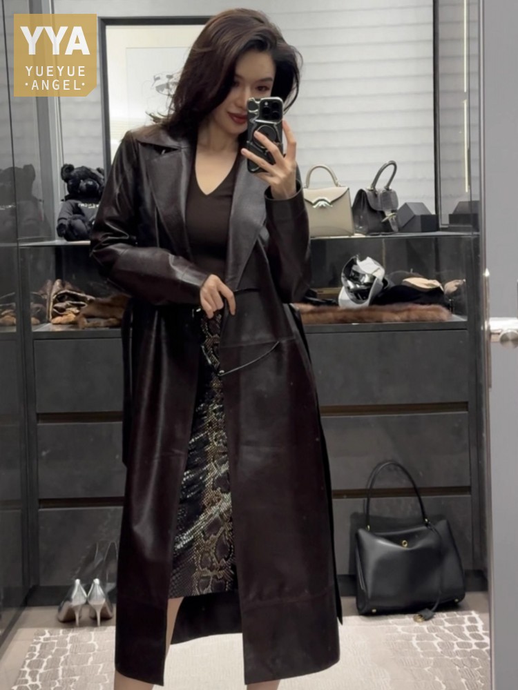 Manteau Long en Cuir group ave - Leather Works Belt avis et prix